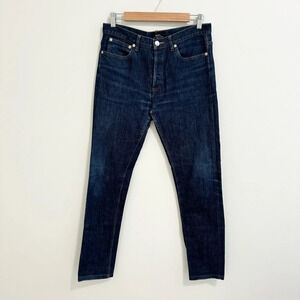 A.P.C Slim Fit Button Fly Dark Wash Jeans